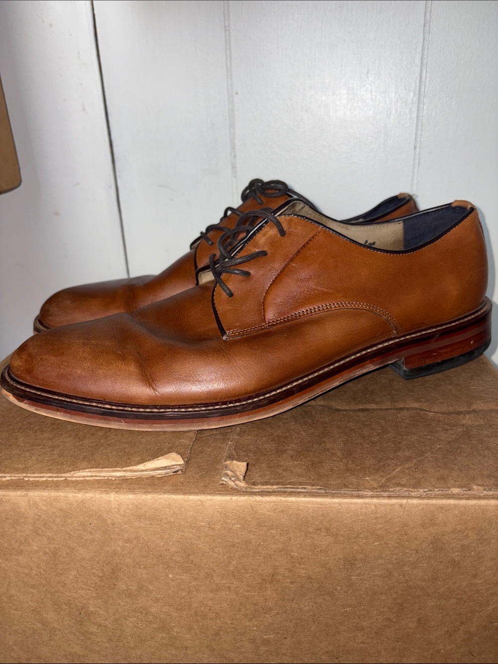 Men's Banana Republic Derby Shoes in Cognac Brown size 12